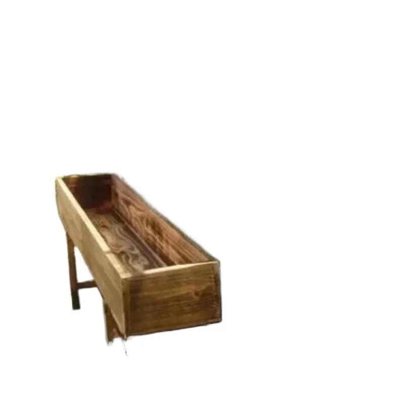 

Outdoor Garden Terrace Gardening Fir Multi-layer Ladder Slot Carbonized Wood Growing Vegetables Solid Wood Succulent