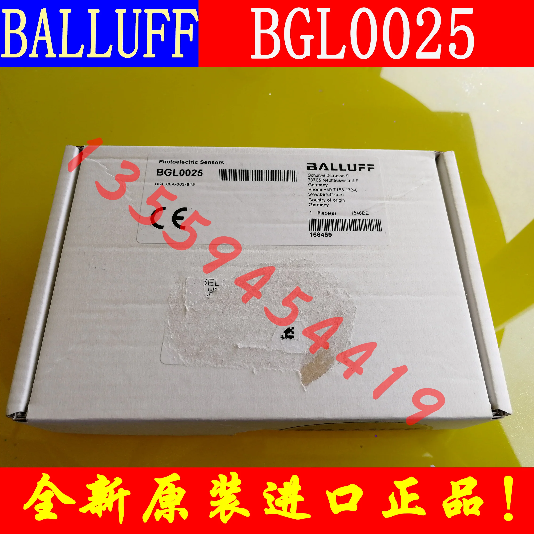 

BALLUFF Baruff слот типа фотоэлектрический датчик BGL0025 BGL 80A-003-S49 подлинный заказ