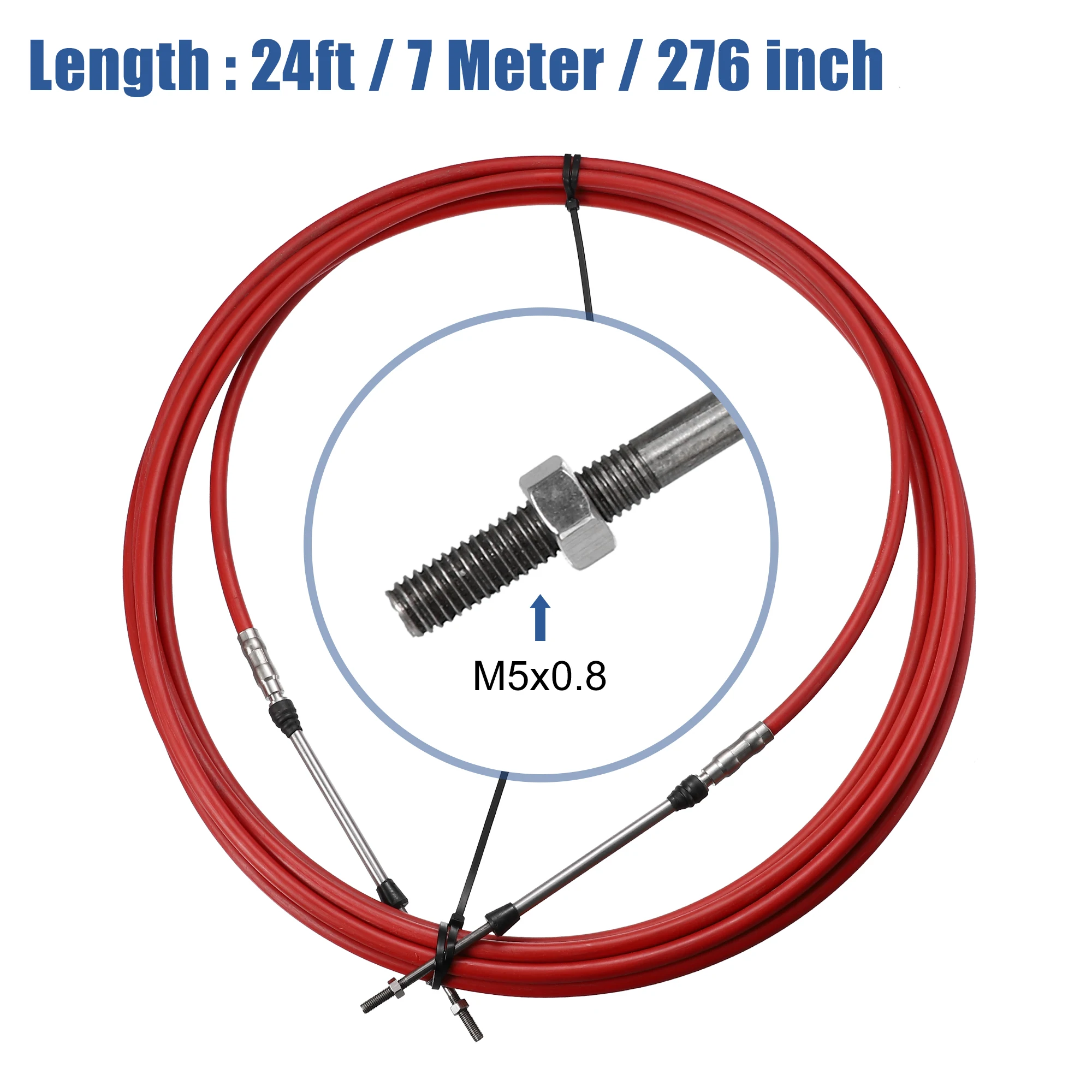 X Autohaux 1/2pcs 10ft - 24ft Marine Throttle Cable 3300/33C Throttle Shift Remote Engine Boat Motor Control Cable for Yamaha