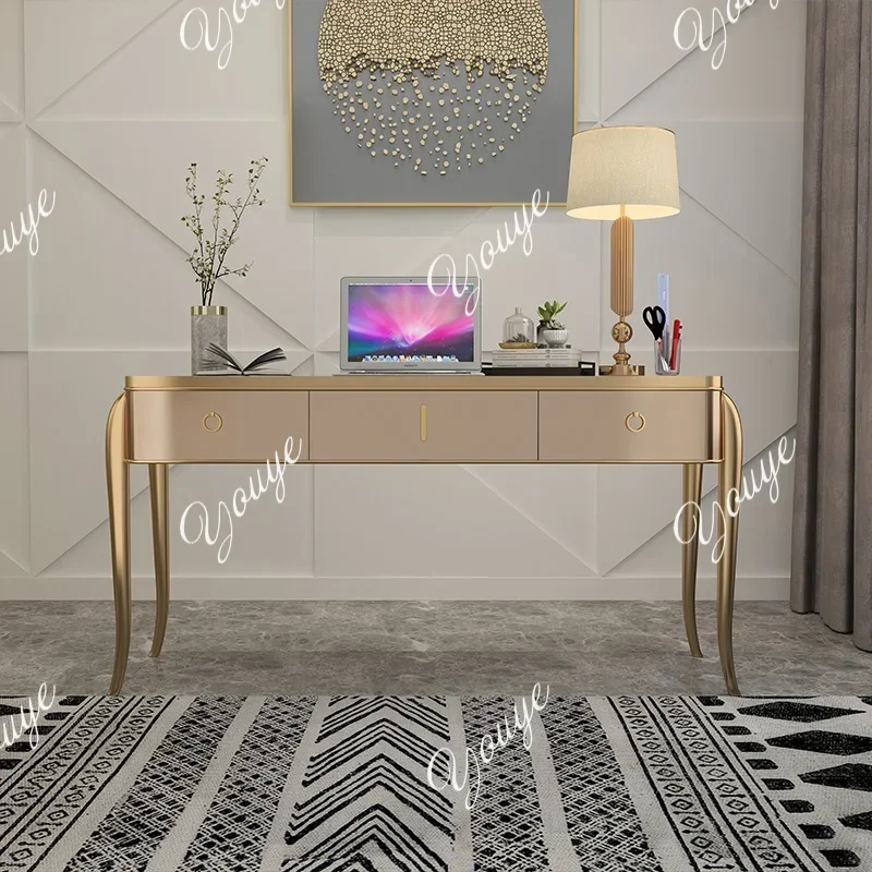 N49 J American Light Luxury Style Desk Chair Home Study Office Desk Simple Modern Solid Wood all Lacquered Desk
