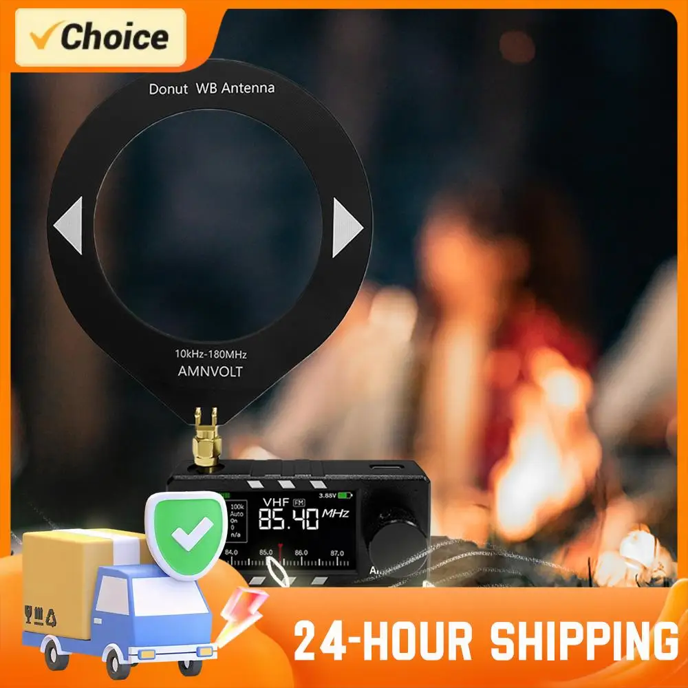 

Портативное радио AM/FM AMNVOLT V4 ATS MINI SI4732 с усилителем для наушников, 1,9-дюймовым IPS-экраном, карманное радио