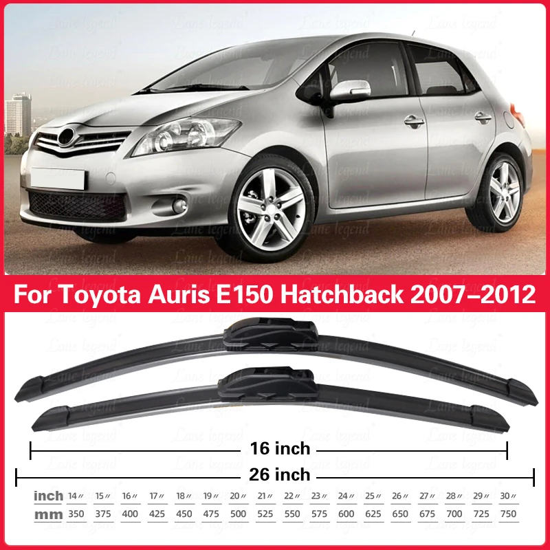 شفرات الممسحة الأمامية لسيارة Toyota Auris E150 Hatchback 2007 ~ 2012 الزجاج الأمامي الأمامي Winodw 26 "+16" ملحقات السيارة #4