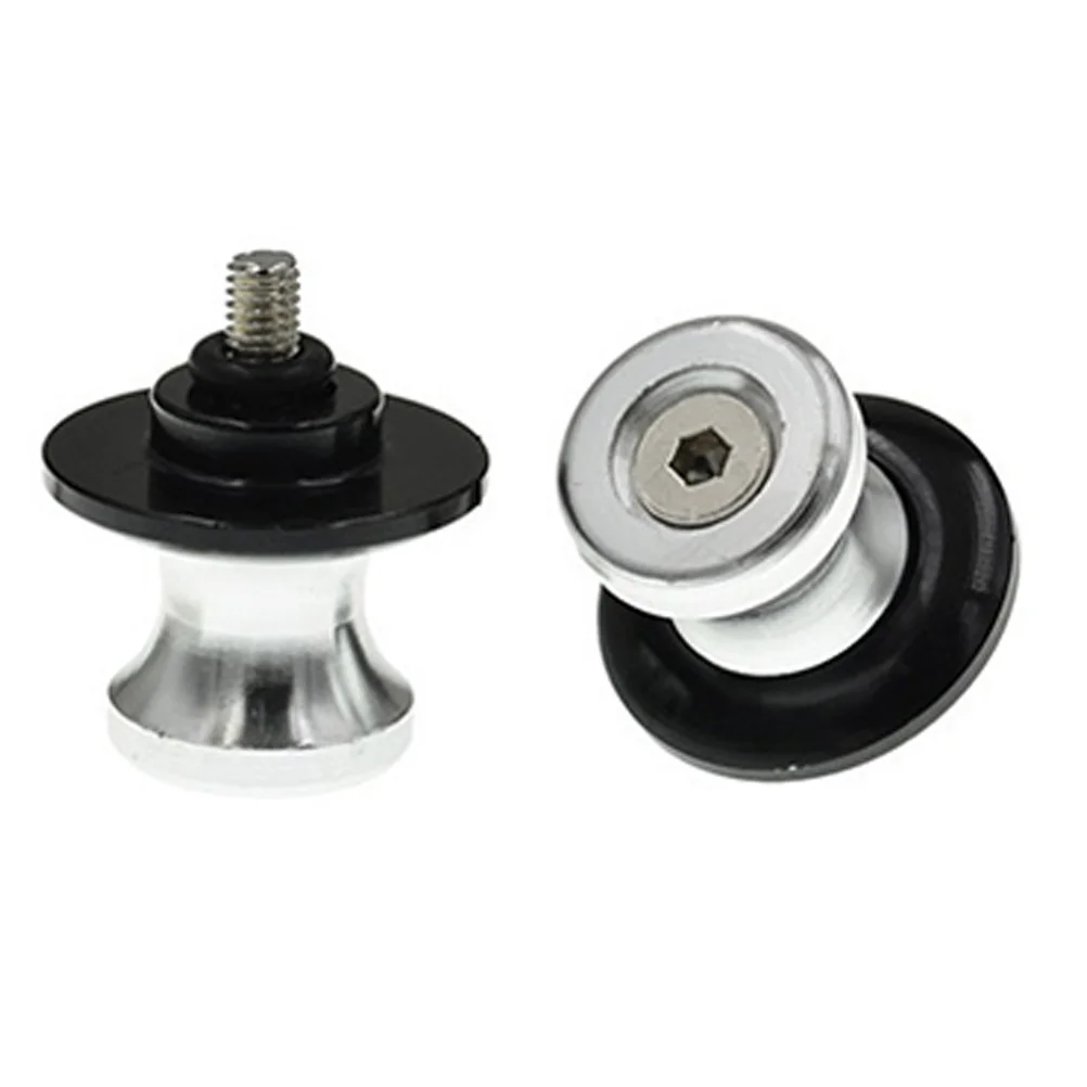 

2pcs 6-8Mm Motorcycle Stand Screw Aluminum Alloy Lift Screw Durable Heat-Treated Swingarm Spool For Bike Repair Oxidation