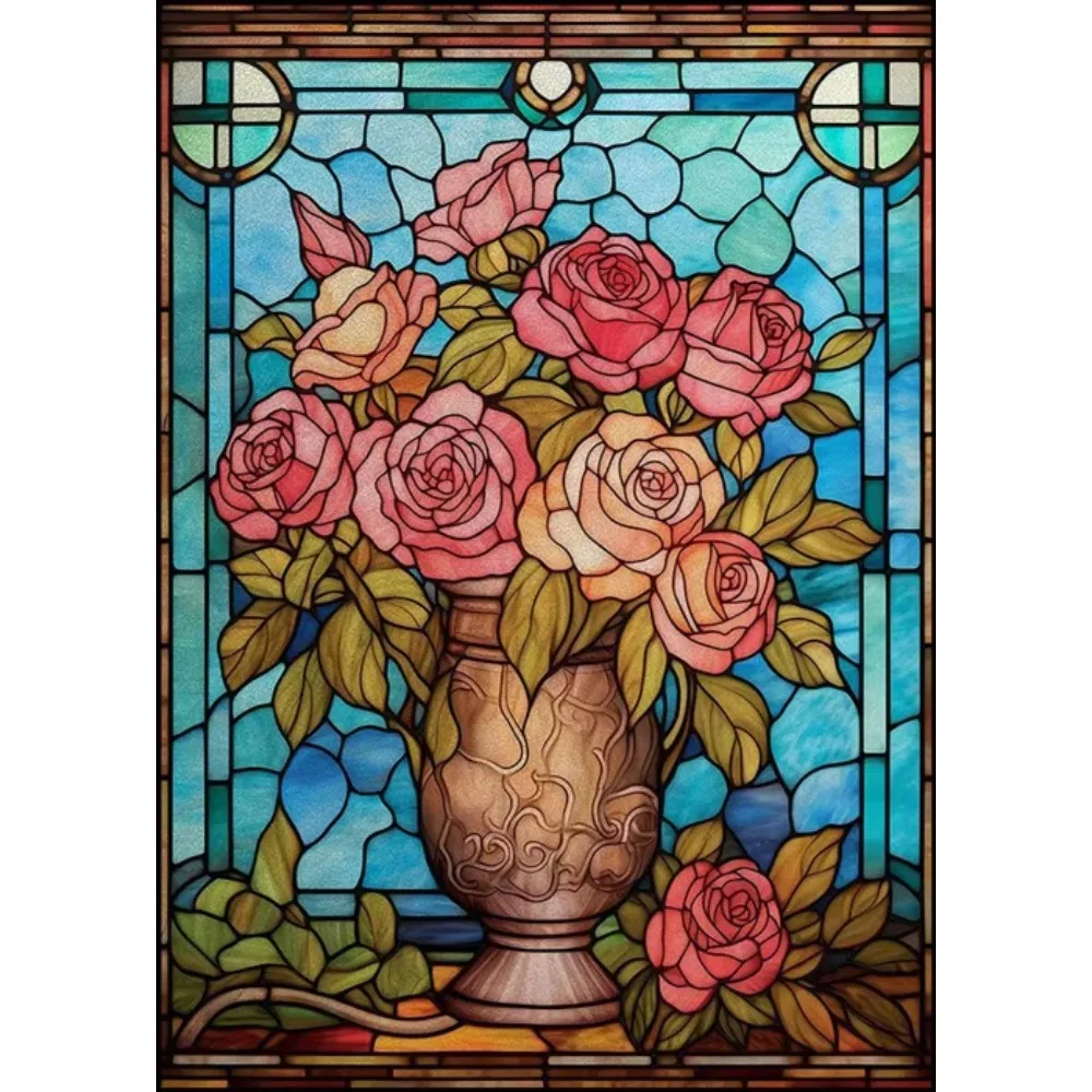 

Jigsaw Puzzles Glass Painted Floral Design Home Decor Adults Puzzle Games Family Fun Puzzles Educational Gift