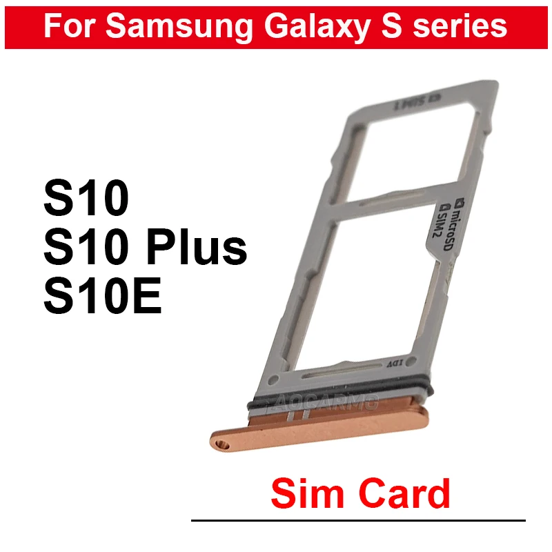 For Samsung Galaxy S10E Single And Dual Sim Card Sim Tray Holder Socket Slot Repair Replacement Parts
