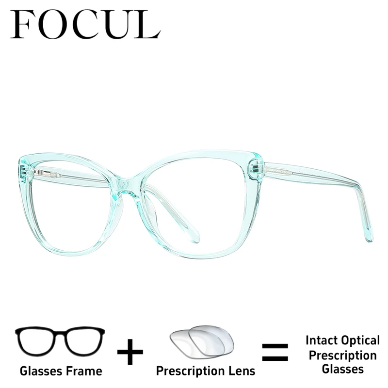 

FOCUL Fashion Square Photochromic Myopia Eyeglasses Progressive Lenses Glasses Women Customization Prescription Optical Eyewear