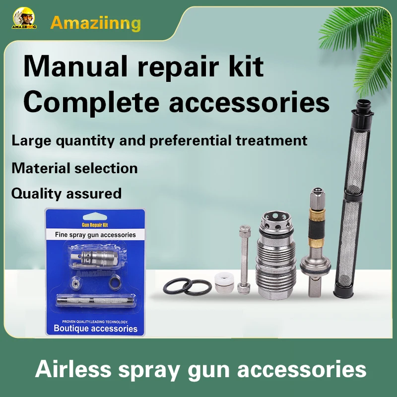 

Airless Paint Spray Gun Accessories Repair Tool Kit Valve Seat For 395 490 495 595 Spray Gun Accessries 288488 Seal Gasket Filte