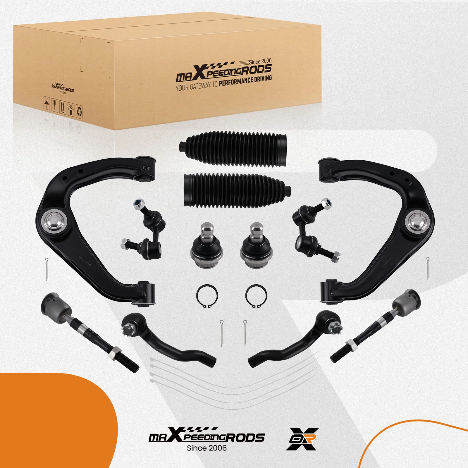 

Front Upper Control Arms Sway Bar Tie Rods for Nissan Pathfinder Frontier Xterra ES800048 ES800108 EV800106