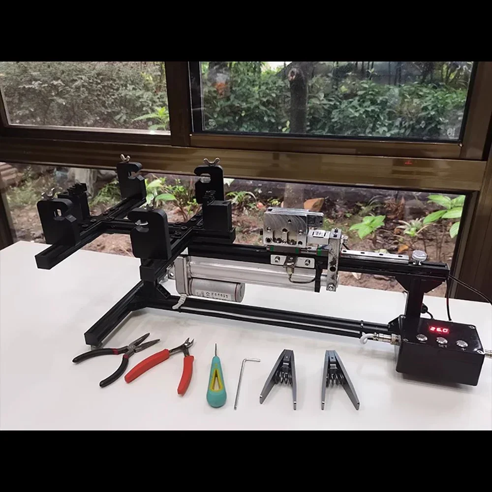 AC 100-240V Automatic Control Badminton Racket Stringing Machine Wire Stretcher DIY Racket Frame Threading Machine + Tools Set f