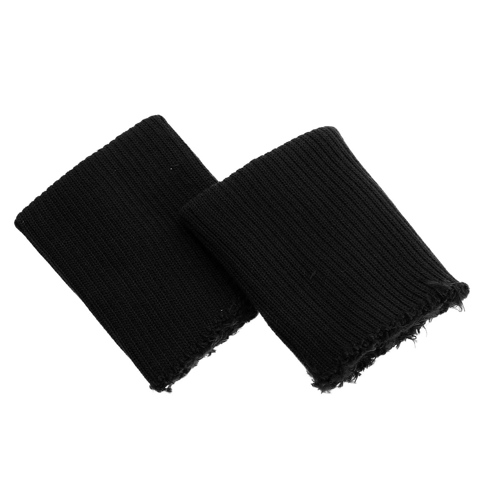 

1Pair Knit Cuff Sleeve Stretch Ribbing Fabric For Jacket Sportswear Padded Tubular Cuffing Diy Sewing Repair Replacement Black