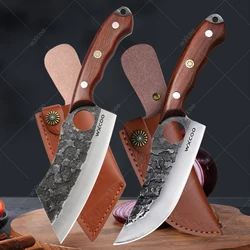 WXCOO Forged Butcher Knife Peeling Boning Knife Kitchen Cleaver Slicing Sharp Chef Meat Fish Cutting Cooking Tools with Cover