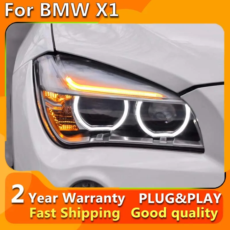 Car Styling Head Lamp for BMW X1 E84 Headlights 2011-2015 New LED Headlight Angel Eye DRL Hid Bi Xenon Auto Accessories