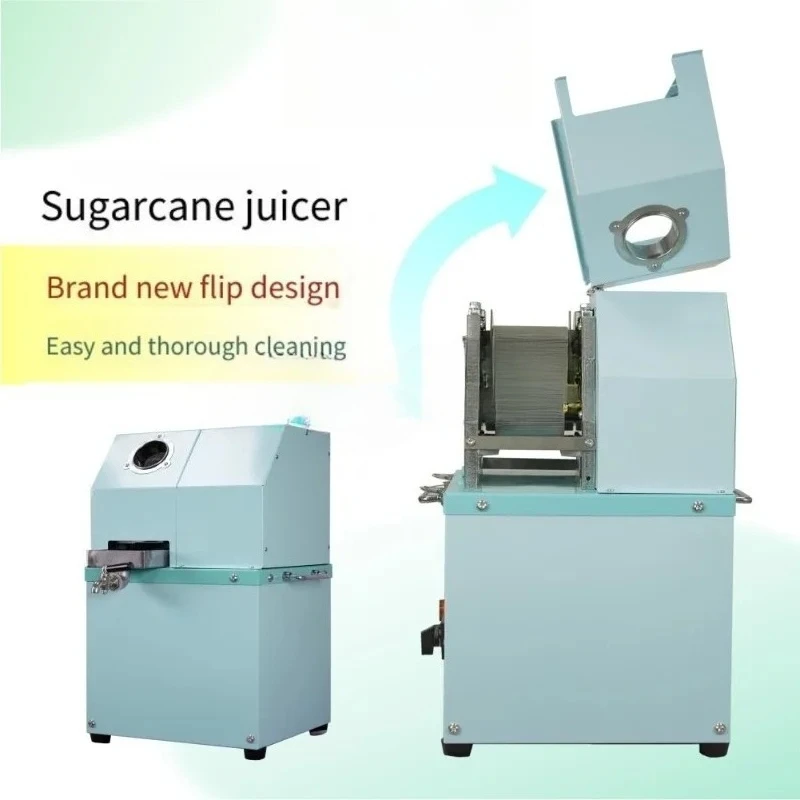 Upgrade Commercial Sugarcane Juicer Electric Small Sugarcane Press for Milk Tea Shop Stall High Efficiency Safe Dur