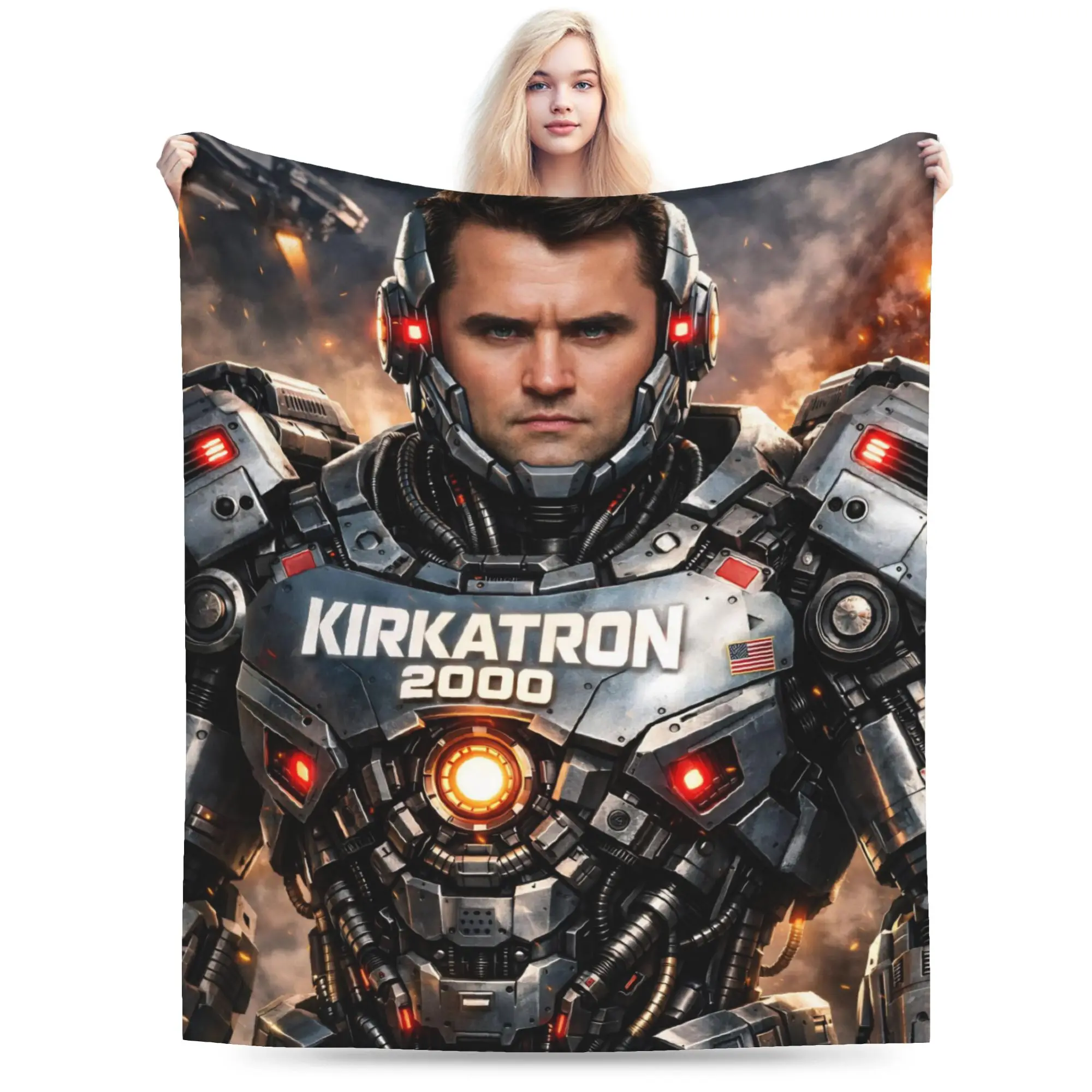 Charlie Kirk Funny Meme Blanket Super Soft Warm  Throw Blankets for Sofa 50x60 Inches Multiple Sizes Throws And Blankets