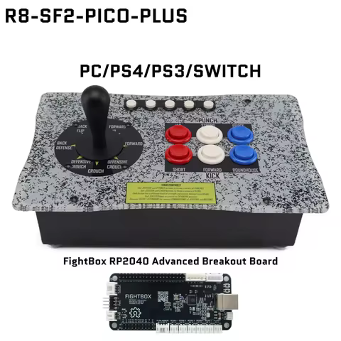 Classic retro game controller FightBox R8-SF2 American Street Fighter Layout RP2040 Advanced Breakout Board For PC/PS4/SWITCH