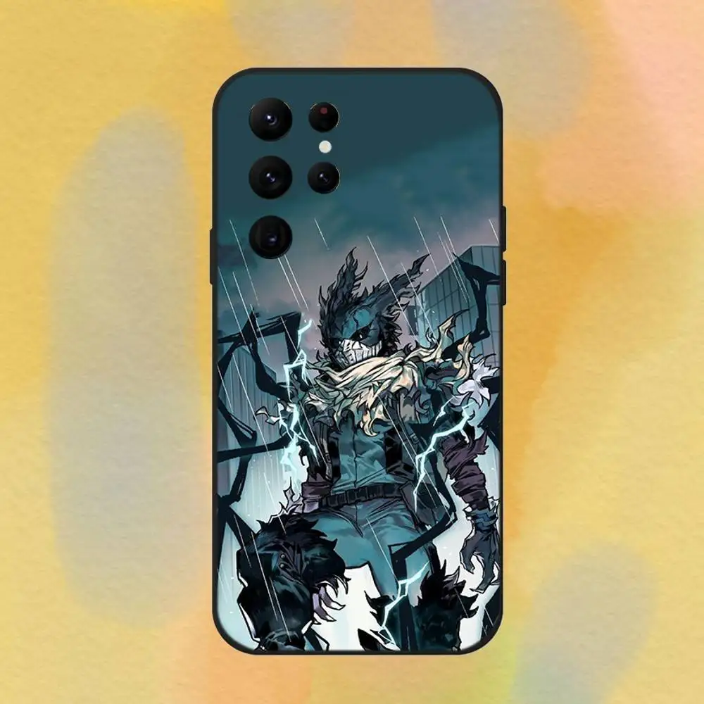 حافظة هاتف My Hero Academia Deku لهاتف سامسونج S 25,24,23,22,30,21,10,9,Ultra,Plus,Lite,FE,4,5G حافظة ناعمة سوداء