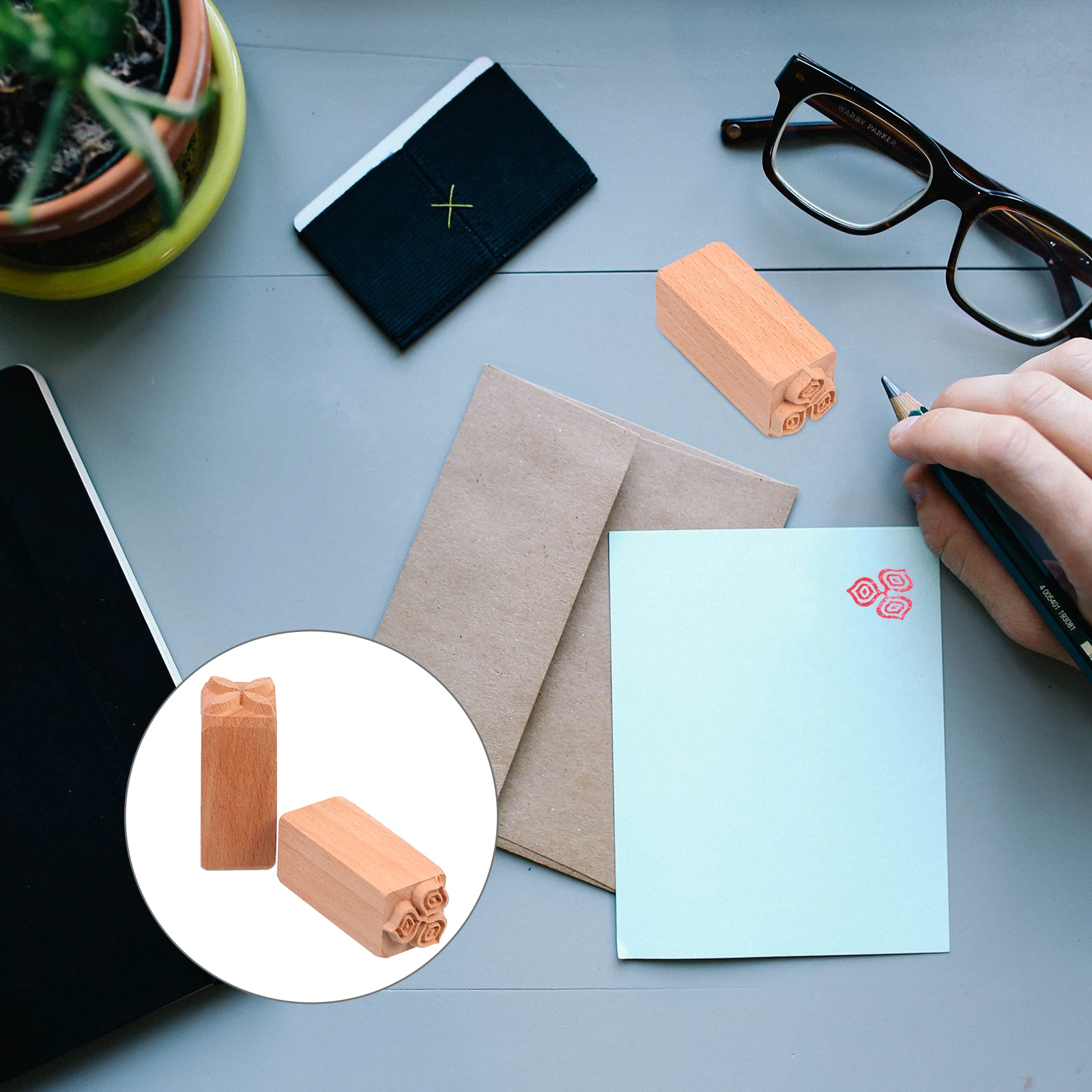 

Wooden Seal DIY Scrapbooking Stamp Kids Playing Square Chic Creative Craft Tool Dim Sum Moon Cake Making Organizing Container