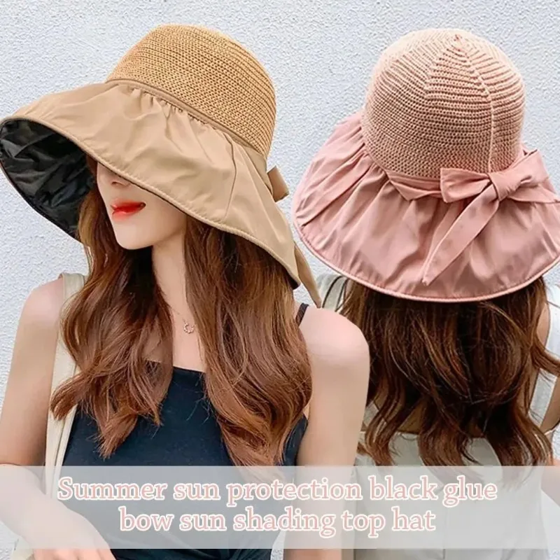 Women Summer Bucket Hat UV Protection Sun Hats Soft Foldable Wide Brim Outdoor Camping Hiking Cycling Beach Hat