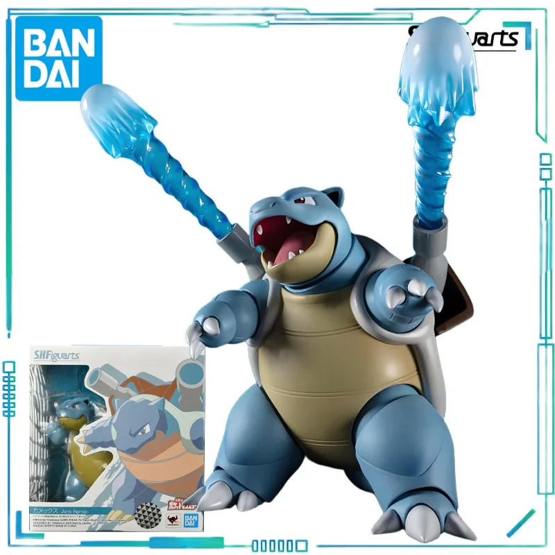 

BANDAI Genuine S. H. Figuarts Series Pok É Mon Series Water Arrow Turtle - Arts Remix- Movable Finished Product Model Collection