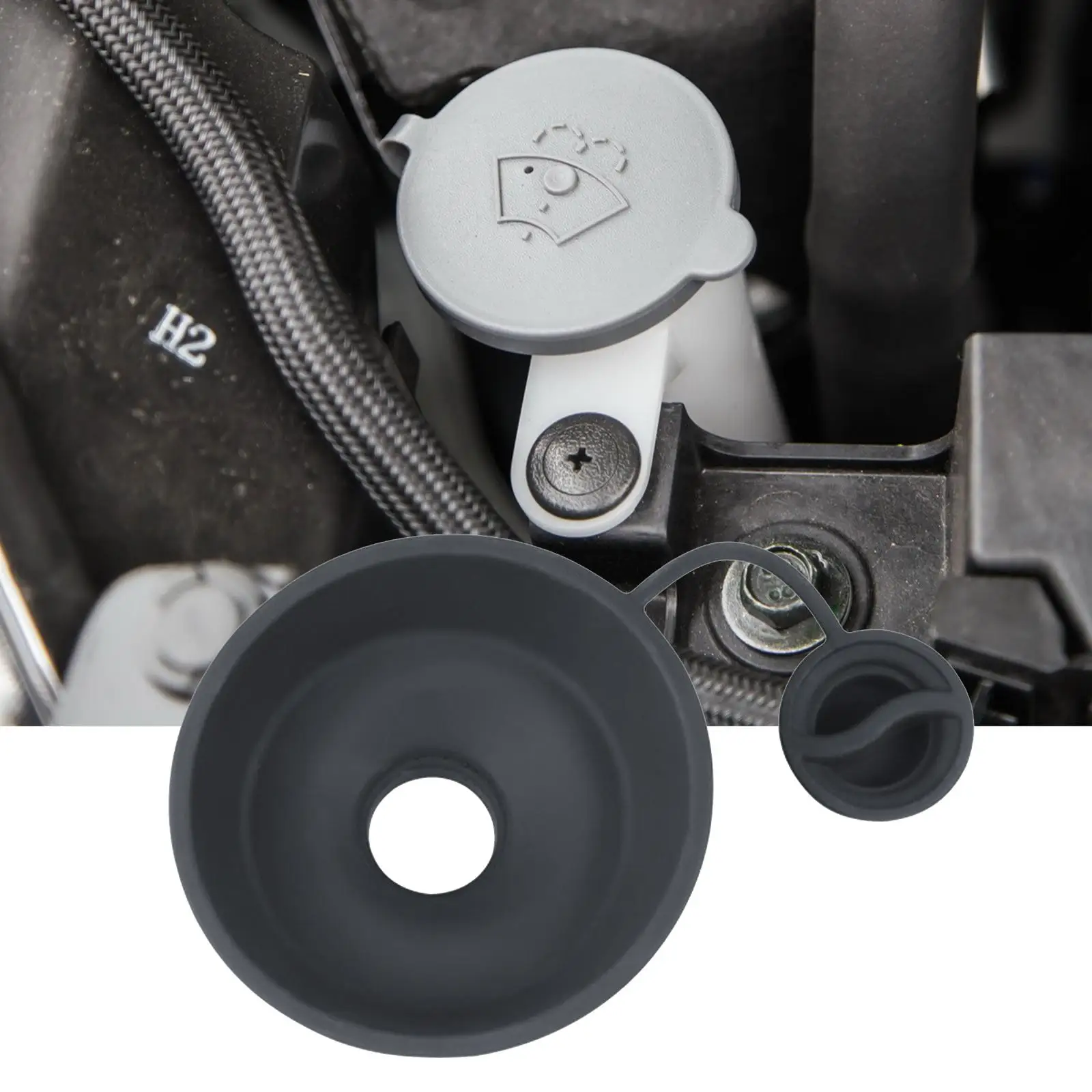 자동차 앞 유리 와이퍼 와셔 액체 깔때기 교체 부품, 모델 Y 3 용 캡 포함, 쉬운 설치 액세서리