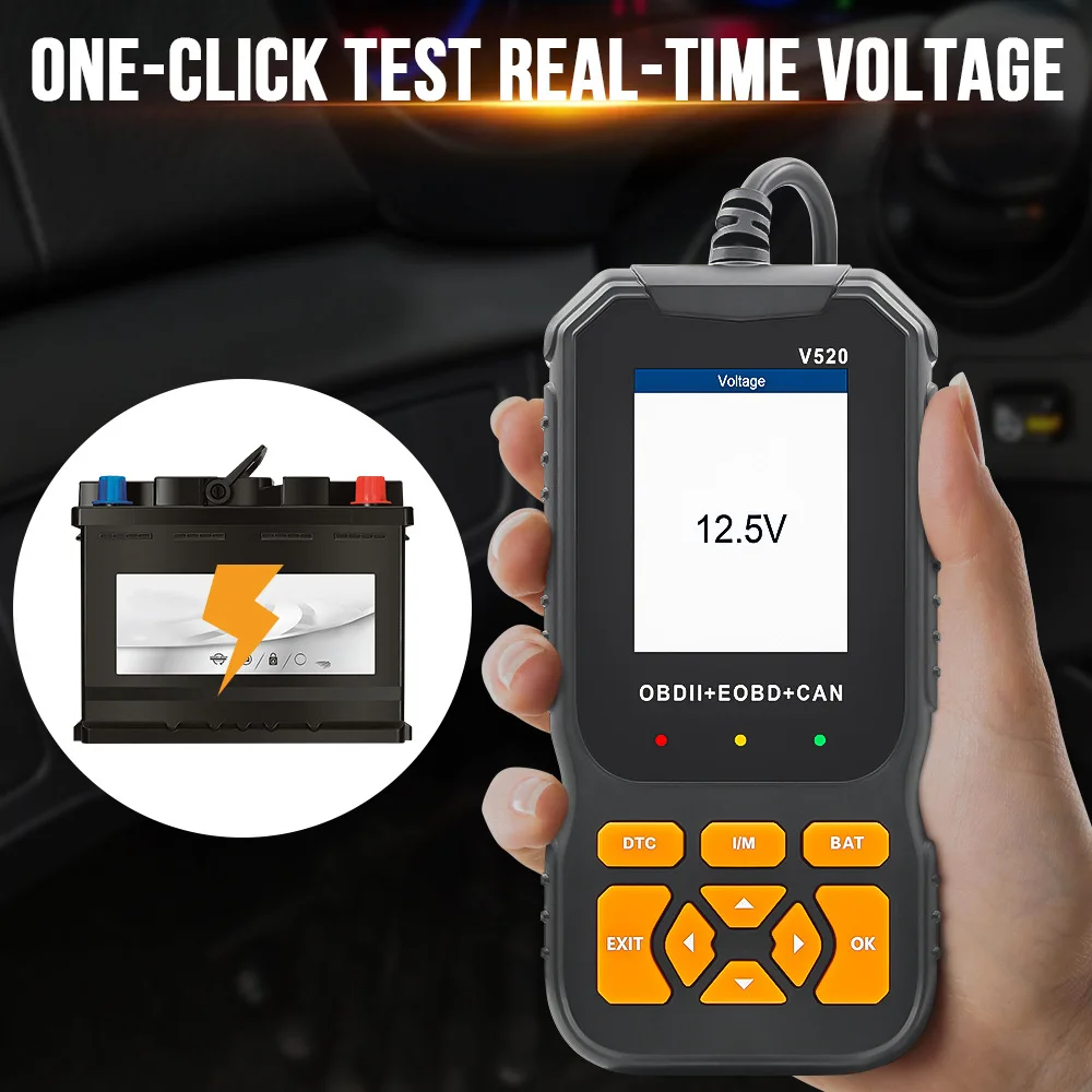 NOYAFA V520 Car Diagnostic Detector DC 9V-16V Code Reader OBD2 Function Fault Diagnosis Tester Check Engine Auto Scan Tool