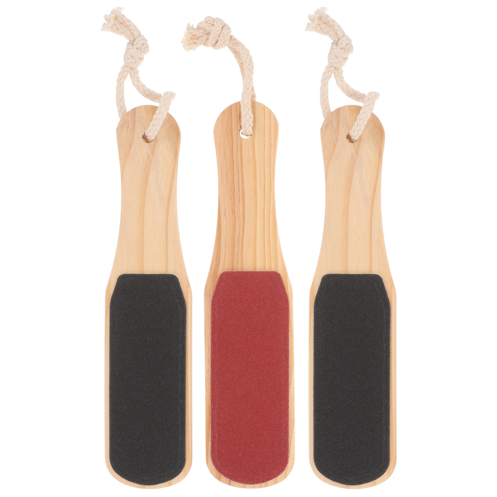 

3 Pcs Foot Scraper Pedicure Tool Bamboo Callus Remover Exfoliating Foot Care Massager Dead Skin Nail File Wooden Board