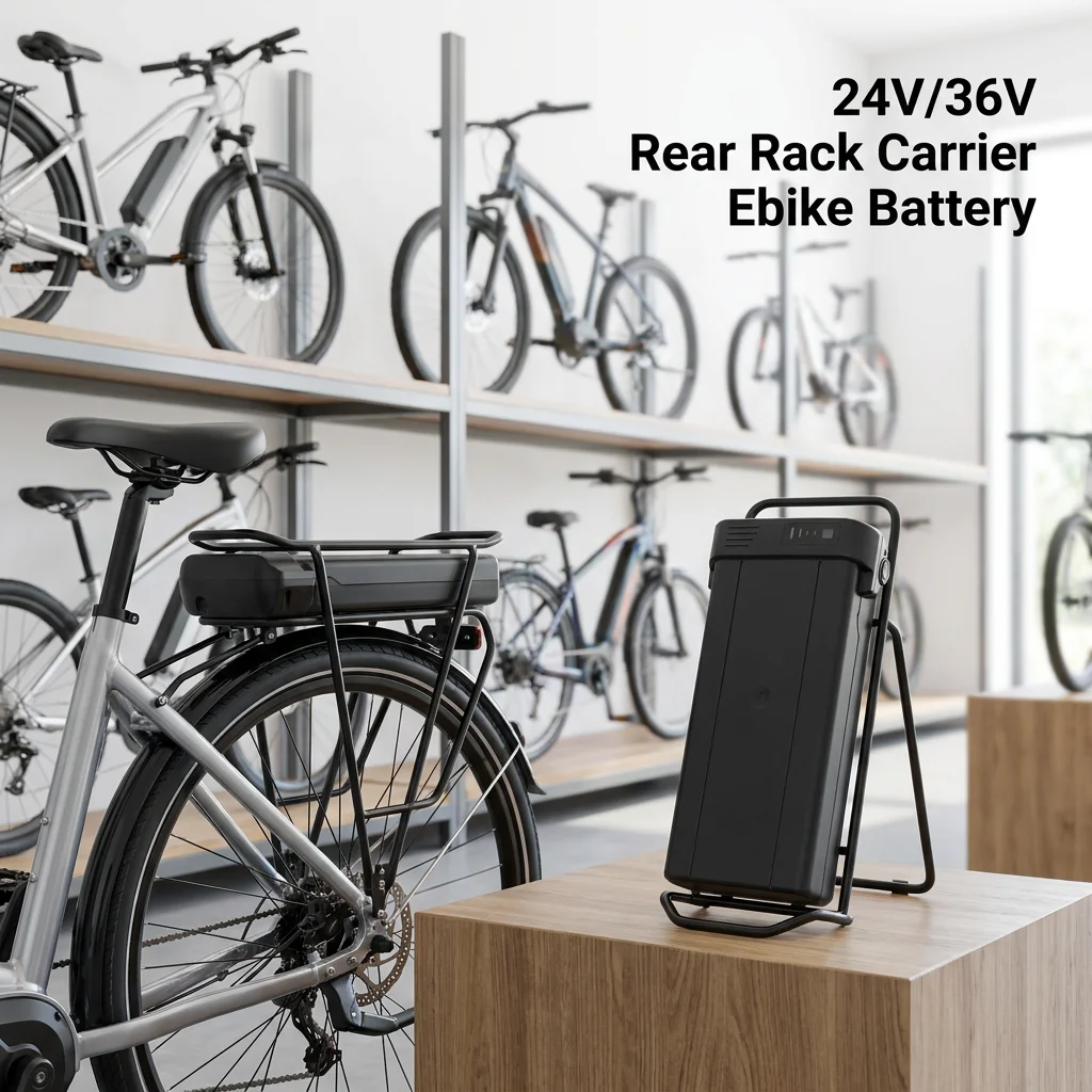 24V 8.7Ah 14Ah Black Rear Carrier E-Bike Battery 36V 10.5Ah Li-ion Battery for Halfords 20'' SAXXX Saxonette Foldi Plus Ebike