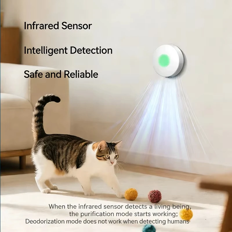 

Smart Odor Air Purifier For Cats Litter Box Deodorizer Dog Pet Toilet Rechargeable Air Cleaner Pets Refrigerator Deodorizer