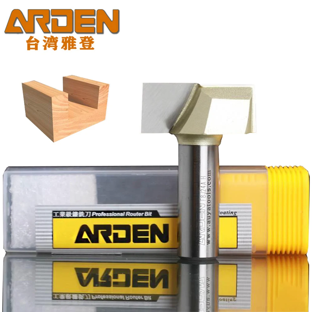 ARDEN Woodworking Flat Bottom 2 Flutes Carbide Bottom Cleaning Router Bit  Slotting Carving CNC Tool for Plywood MDF Solid wood