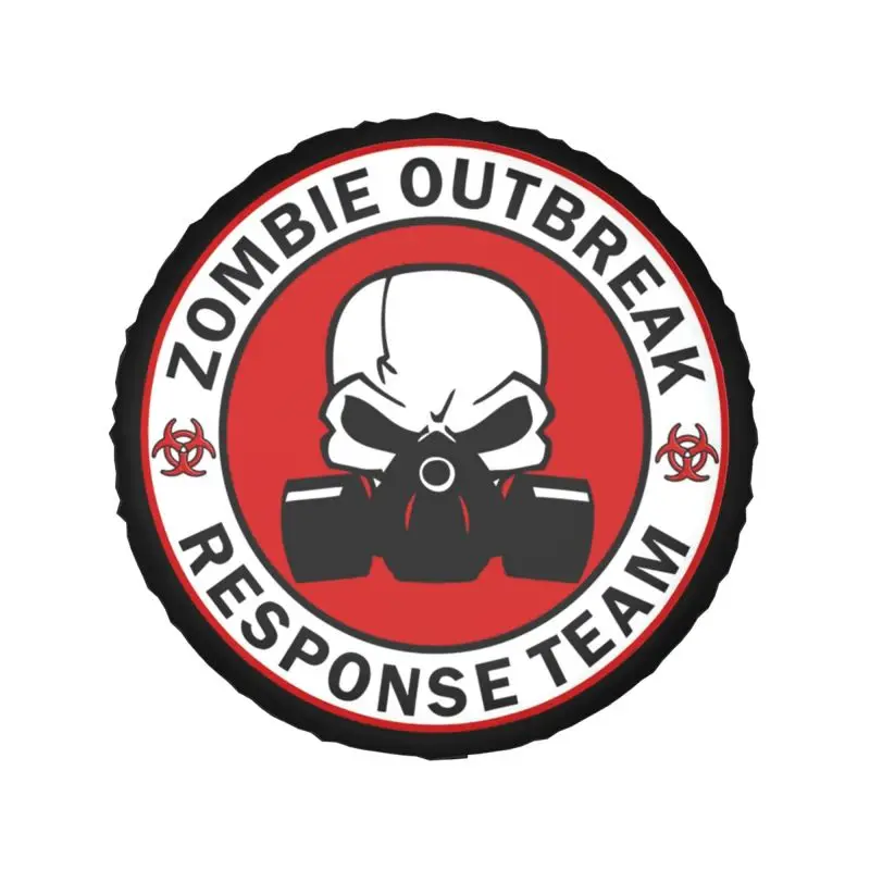 Zombie Outbreak Response Team Spare Wheel Cover for Mitsubishi Pajero 4x4 Trailer Custom Tire Protector 14