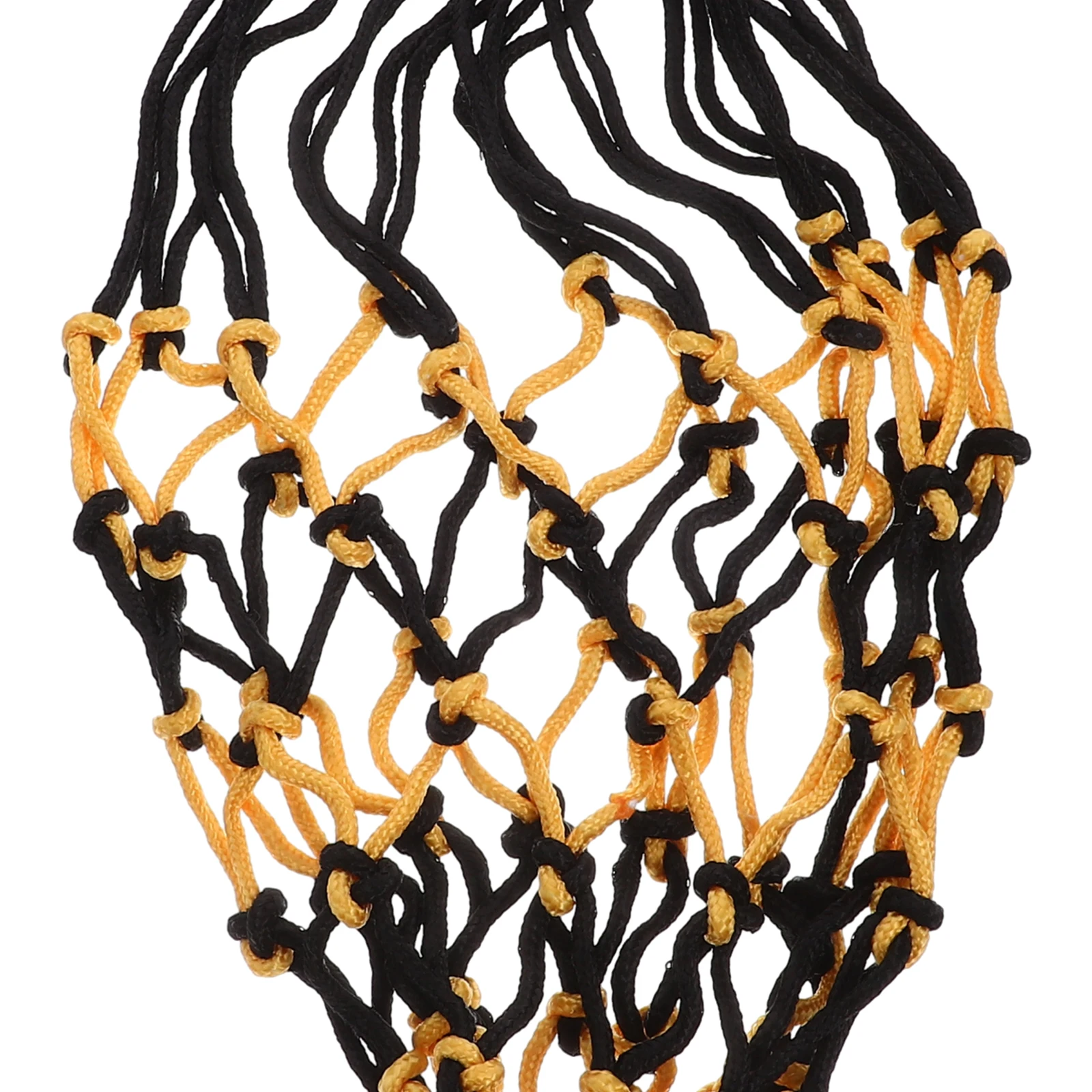 S Tas Jaring Bola Jaring Penyimpanan Basket Kantong Pembawa Portabel Dewasa Hitam Kuning Multi Fungsi Olahraga Ganizer