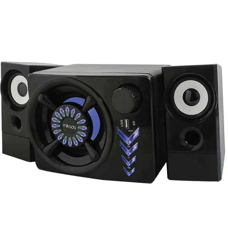 MIKADO MD-219BT 2 + 1 10W + 3W * 2 BLACK USB-TF-BLUETOOTH SUPPORTED SPEAKER