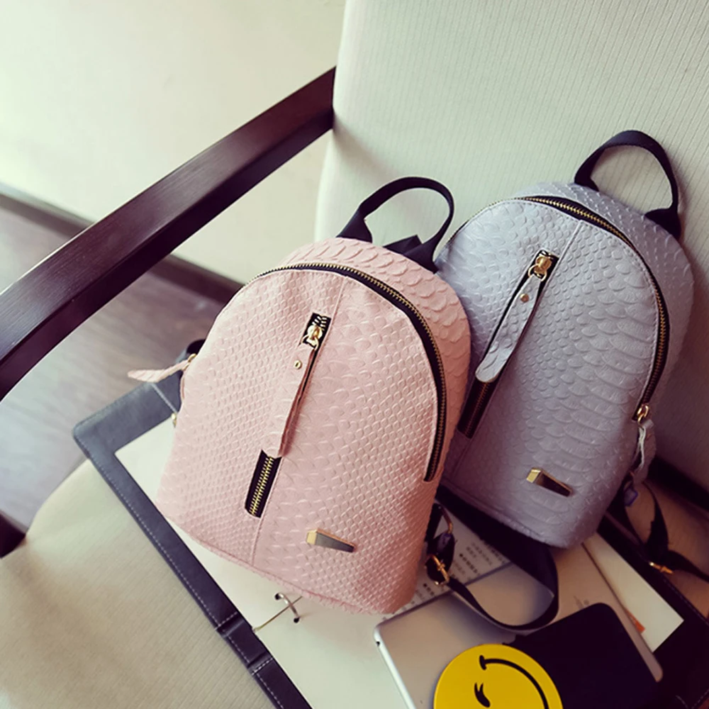 2023เป้สะพายหลังสำหรับเด็กผู้หญิงมัธยมปลายกระเป๋าหนัง PU แฟชั่น tas ransel MINI จระเข้ผู้หญิง