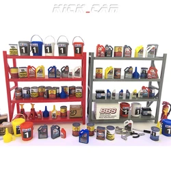 Rapid Model 1/18 Model Car Diorama Garage Simulation Scene Decoration 3D Printing Repair Tool Oil Barrels Battery (random color)