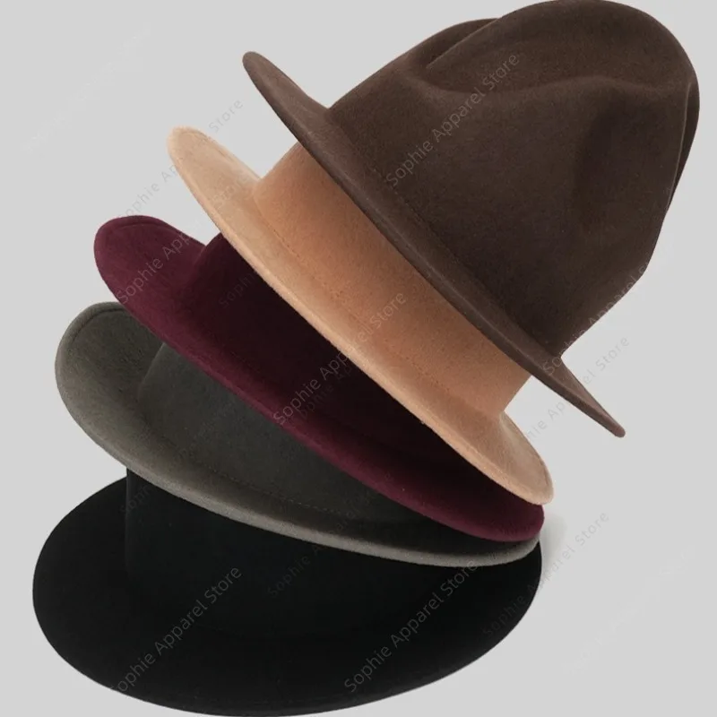 Vivienne Westwood Inspired Mountain Hat Worlds End Style 100% Australian Wool Felt Fedora Unisex Multicolored Slouchy Jazz Hats