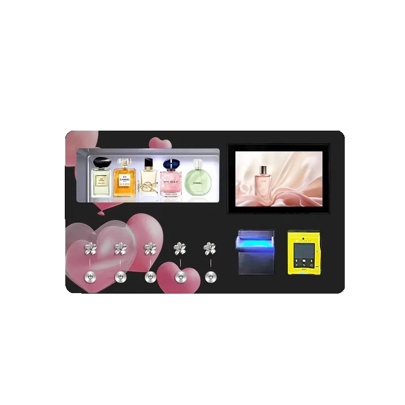 2026 New Automated Perfume Sprayer Vending Machine with Credit Card Payment DIY Refillable Fragrance Dispenser Customized