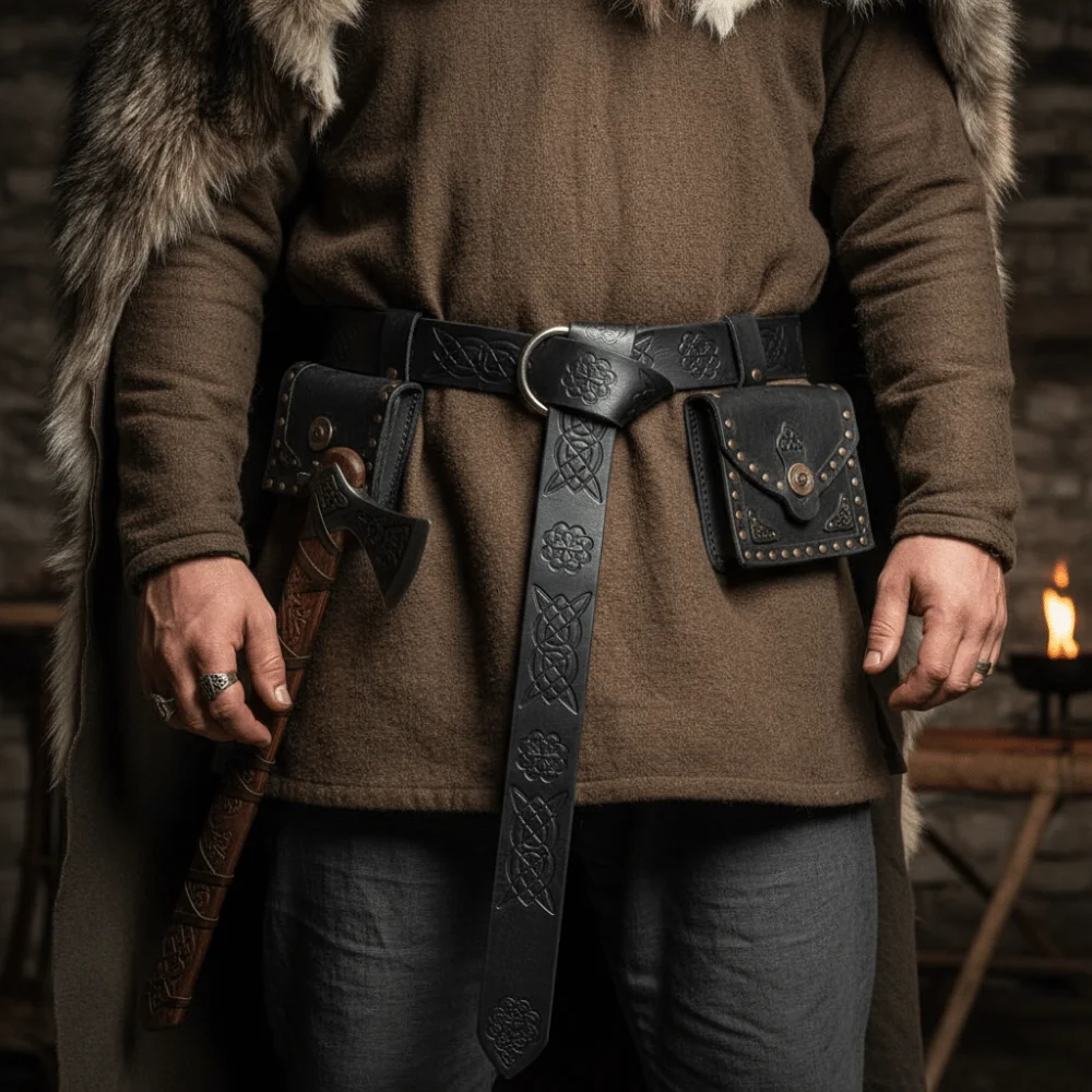 

Интересный ремень с тиснением викингов в стиле Ренессанс, винтажный кельтский пояс из искусственной кожи с принтом рыцаря, кожаный средневековый пояс для взрослых
