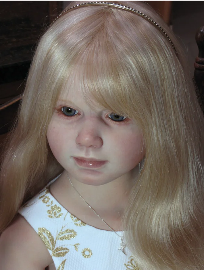 EGO Exclusive LimitedSupply 45inch 4kg Reborn Baby Gabriella Hand-Rooted Hair Painted Finished Huge Girl With Cloth Body