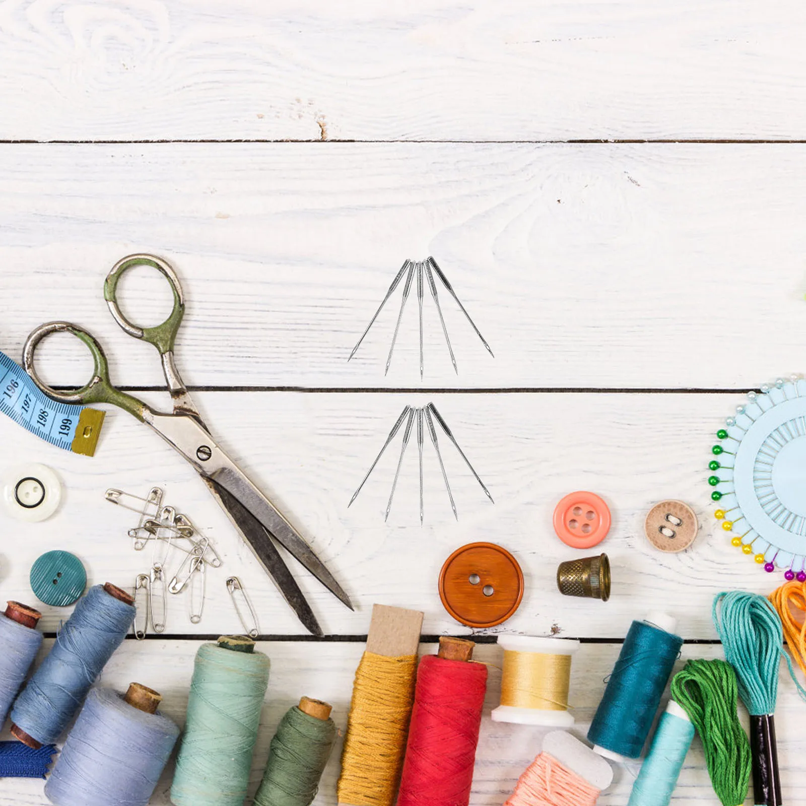 

50Pcs Universal Sewing Machine Needles Household Heavy Duty Embroidery Needles Compatible Home Stitching Tools