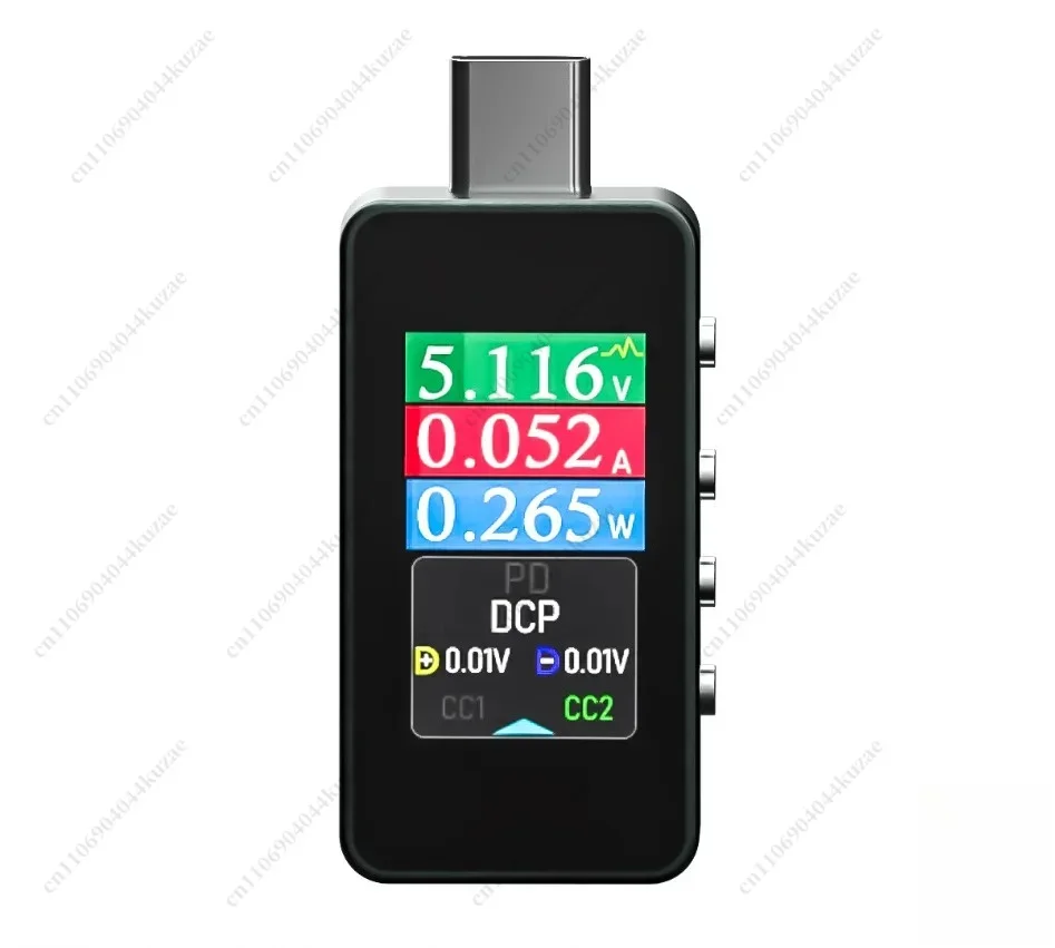 FMT RK-C1 Color Screen Power Tester, 8A Voltage Current Meter with Gravity Rotation for Fast Charging Detection