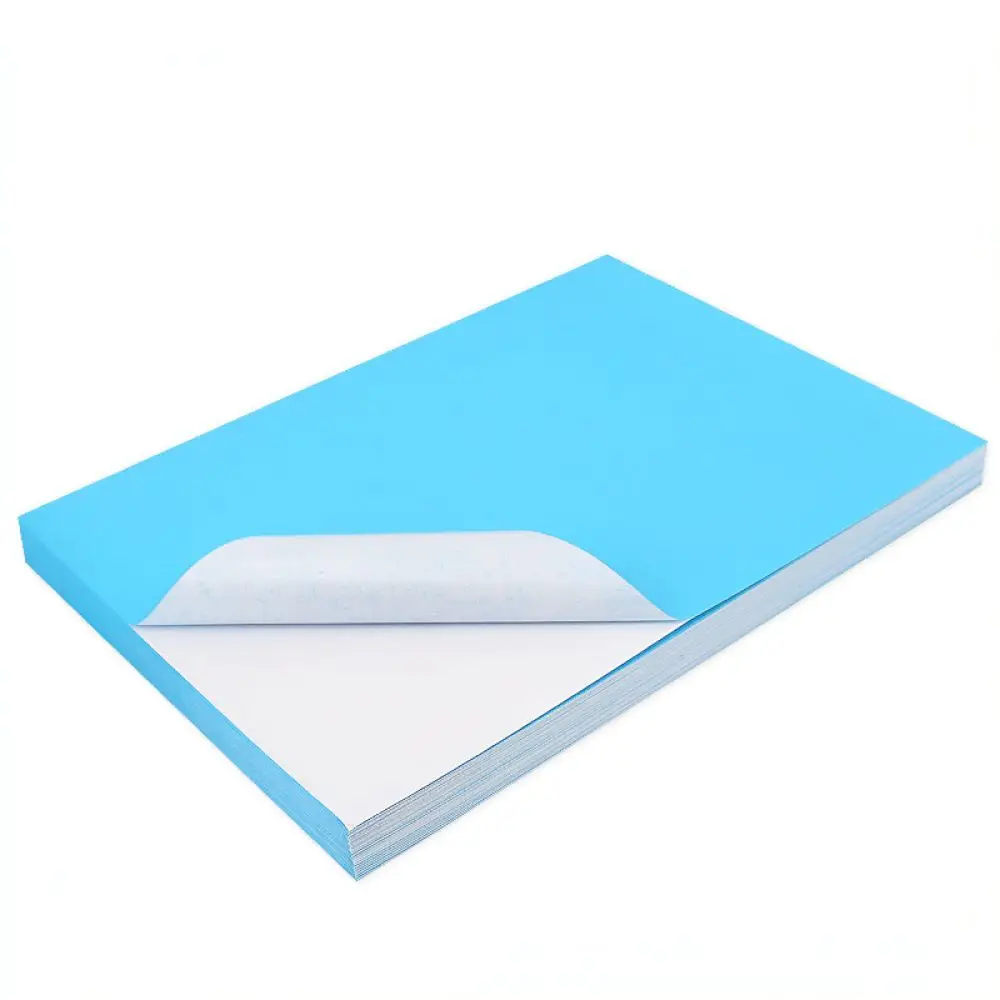 A4 Size Adhesive Label Paper Matte Glossy Kraft Finish For Laser Inkjet Printer DIY Stationery Tag Making