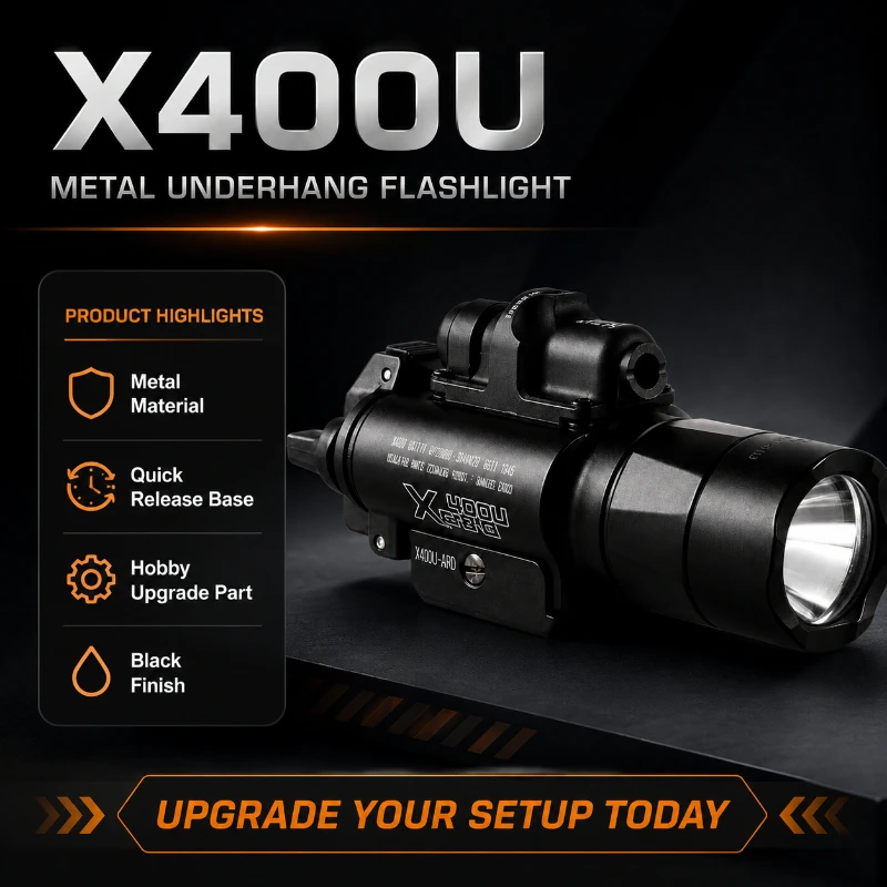 Quick Mount X400U Aluminum Bright Flashlight Under Base Illuminator With Alignment Tunable Design