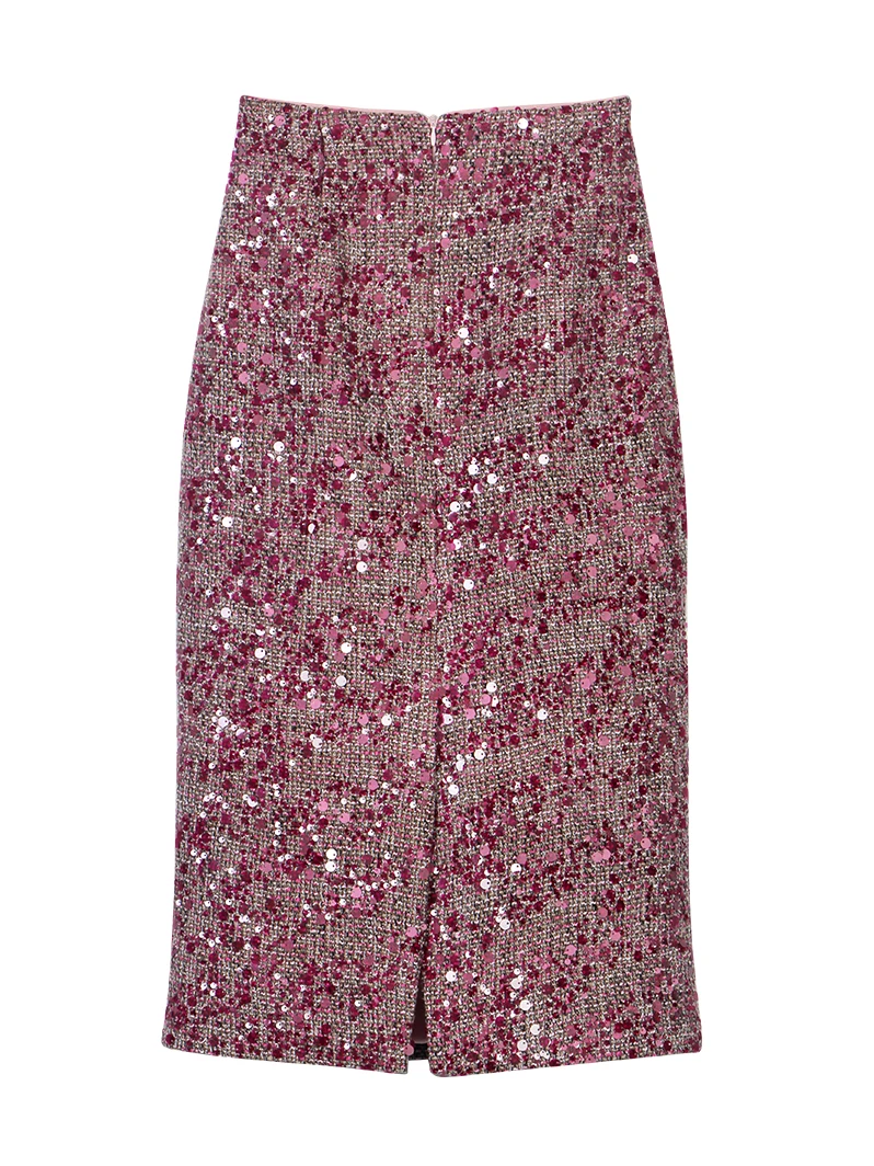 New Fashionable and Elegant Light Luxury Socialite Heavy Industry Bead Sequin Temperament Small Fragrance Jacket + Skirt Suit