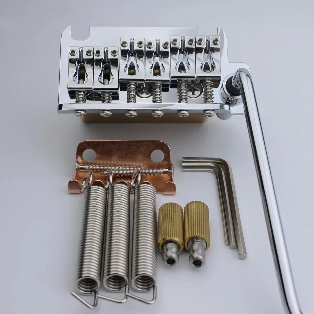 

Chrome Non-locking 2 Point Guitar Tremolo Bridge String Spacing 10.8MM With Tremolo System Saddle And Brass Block