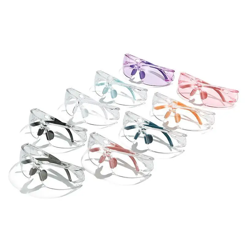 Multi-color Rimless PC Safety Glasses, Anti-pollen Anti Blue Light Protective Eyewear For Men Women