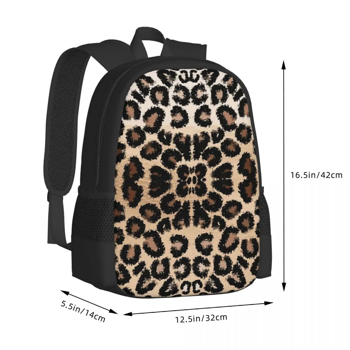 Cheetah Pattern Leopard Texture Print Student Backpack School Bag Hiking Travel Daypack for Men Women Bookbag Shoulder Bags