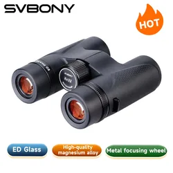 SVBONY SV202 8X32/8x42/10x42/10X50 ED Binocolo a lungo raggio, IPX7 impermeabile BAK4 per birdwatching, osservazione, campeggio, viaggi