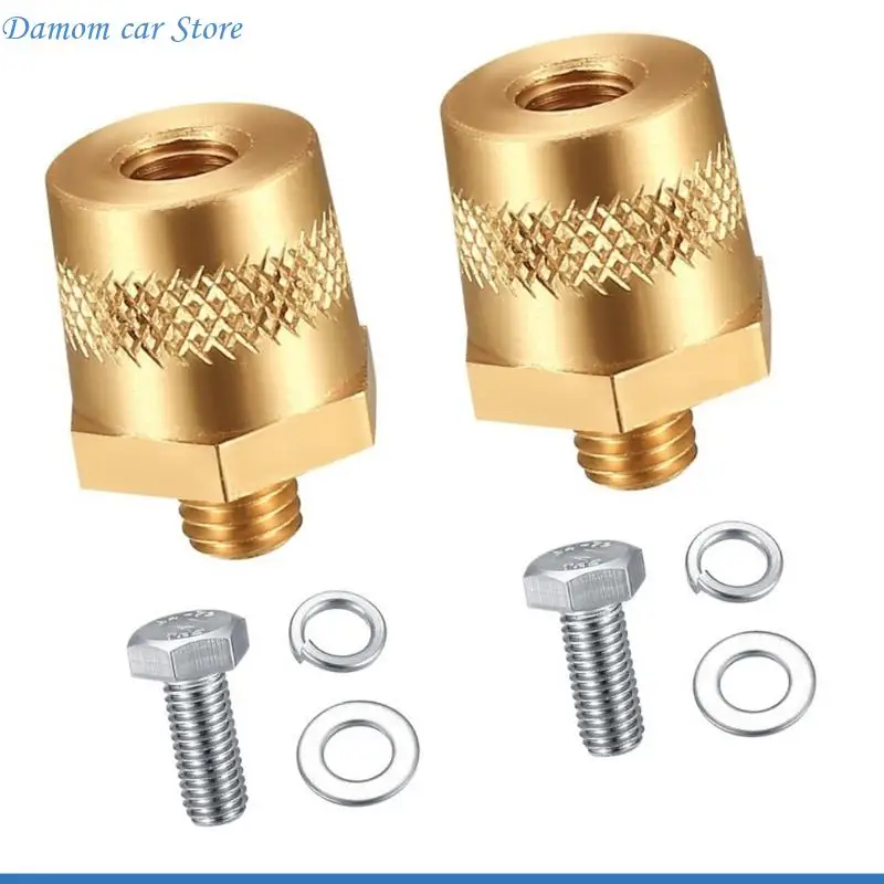 A2UC 놋쇠 배터리 터미널 커넥터 배터리 극 어댑터 용 자동차 캠프를위한 어댑터 피팅