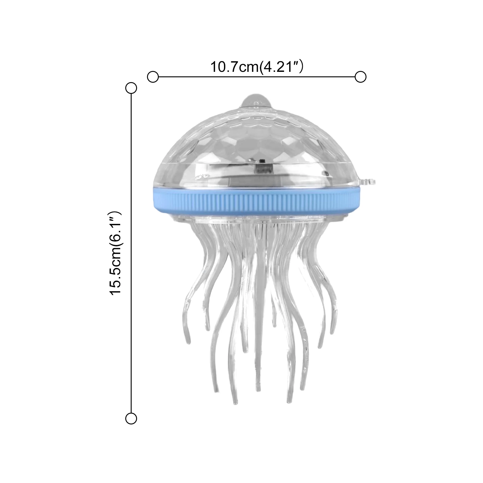 Solar Jellyfish Pool Light Dynamic RGB Color Changing Rechargeable Hanging Light Waterproof Dimmable Night Light for Garden Yard