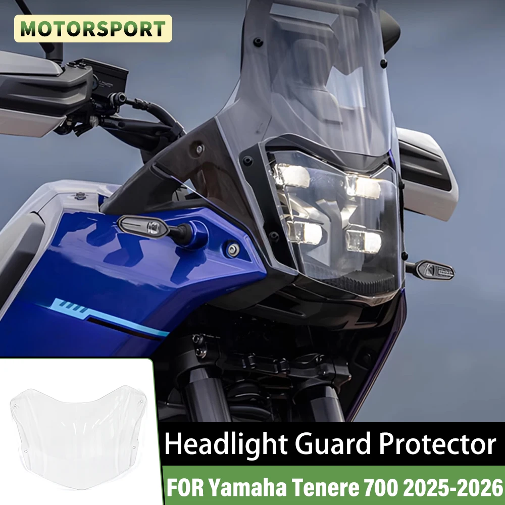 

For YAMAHA Tenere 700 Tenere700 2025 2026 Motorcycle Accessories Acrylic Headlight Protector Light Cover Protective Guard Cover